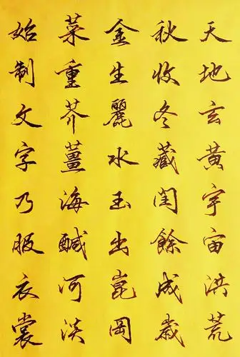 我写行书《千字文》