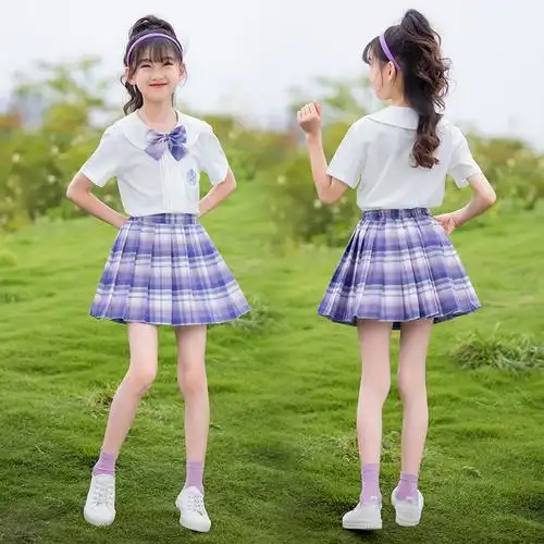 jk儿童制服套装10岁小学生女童校服夏天裙子学生校服