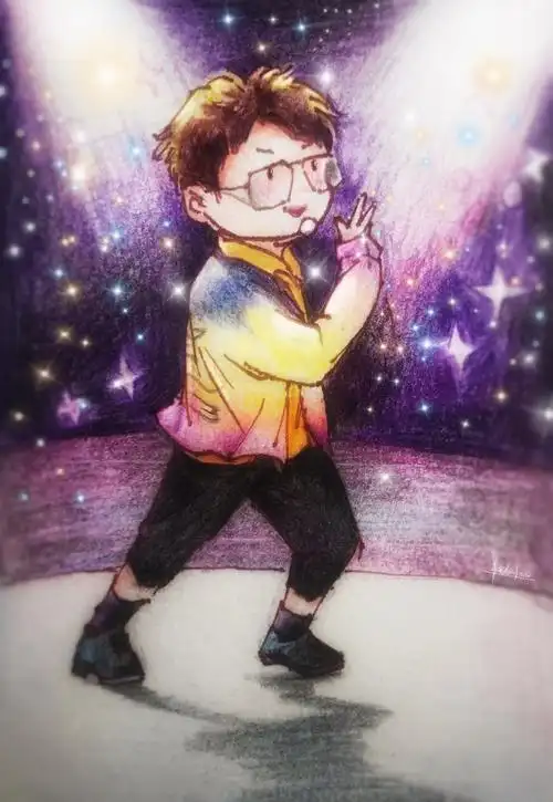 毛不易春日霓虹穿搭##手绘