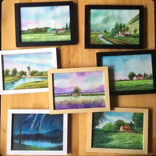 水彩风景画临摹