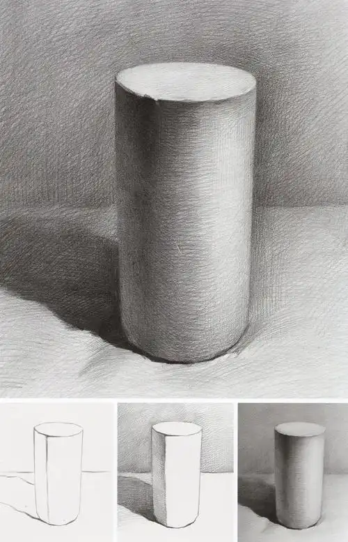 圆柱素描【相关词_圆锥圆柱素描】