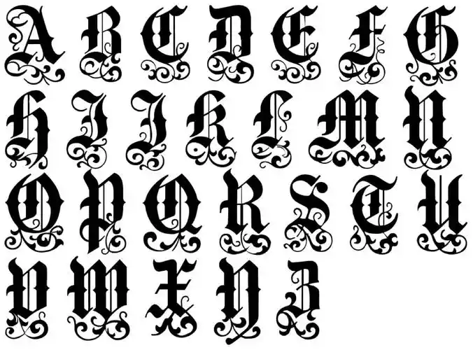 英文艺术字(华丽丽的哥特哦 - 堆糖,美图壁纸兴趣社区