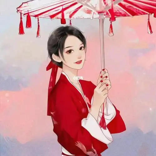 女头 情头 二次元 手绘头像 动漫头像 卡通头像 简笔画红色嫁衣简笔画