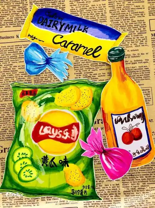 食物怎么画画零食100种简笔画