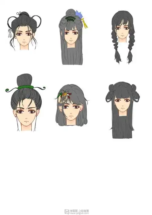 古风女性的发型设计