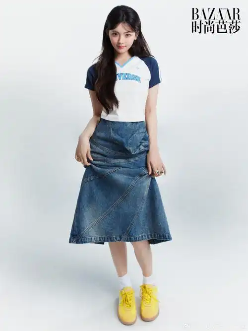 杨超越携手时尚芭莎  灵动演绎匡威流星复古运动鞋的双色魅力99