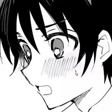 动漫头像:害羞男生黑白头像不要了吧