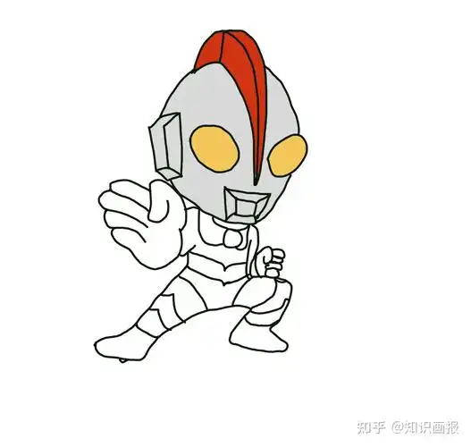 怎么画彩色简笔画卡通人物奥特曼