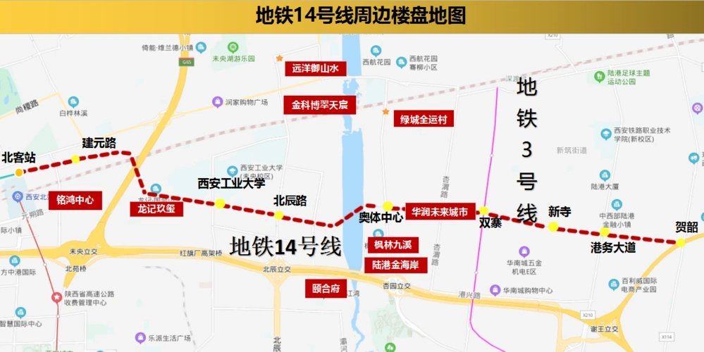 地铁14号线车站全封顶,沿线9盘看过来!_西安楼市情报_问房
