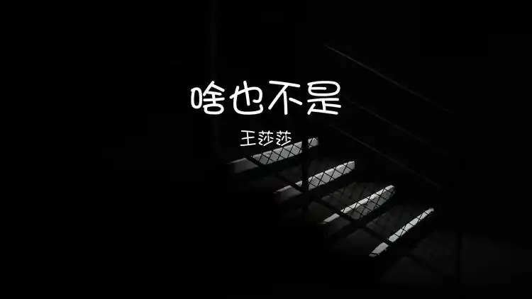 王莎莎/何鹏《啥也不是》mv(歌词版)