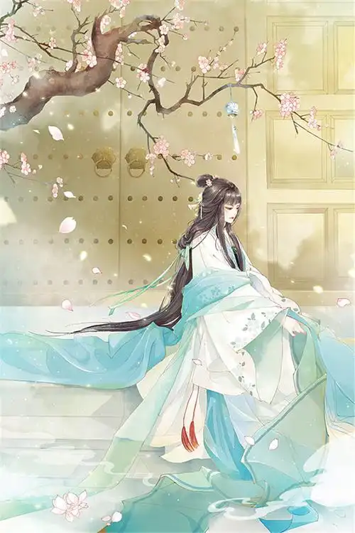 19:32:05精选古风美女手绘唯美伤感手机壁纸图片21喜欢古代美人璃盏同