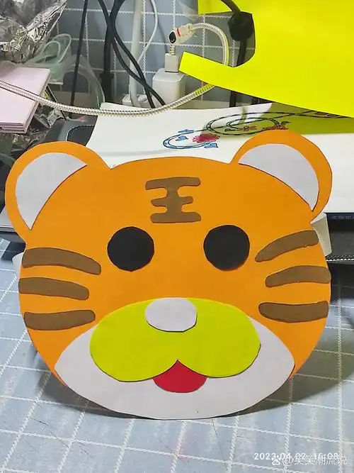 小老虎头饰#手工作业#学前教育