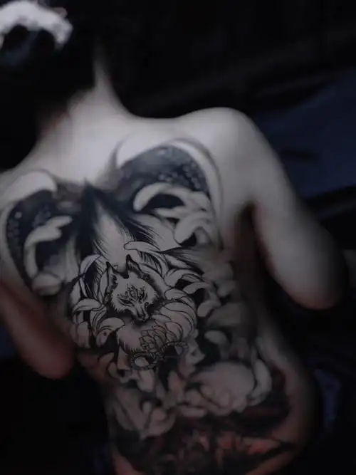 九尾狐_纹身图案手稿图片_曹立军的纹身作品集