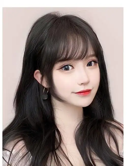 唐妮 空气刘海假发片女八字刘海假发圆脸修脸法式刘海逼真自然假发发