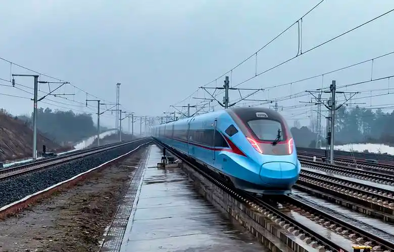 2021年1月16日,复兴号 cr300af 型动车的身影出现在成贵高铁毕节站