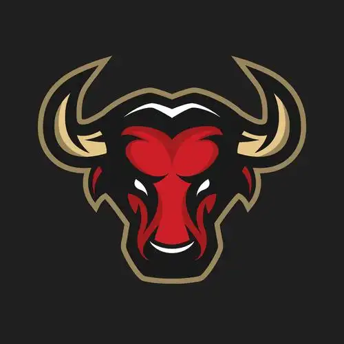 红色牛头标志矢量图片,牛头,卡通牛,牛标志,动物标志设计,商标设计