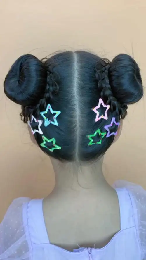 儿童可爱双丸子头发型