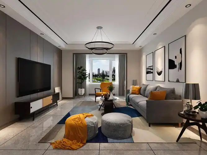 混搭风装修样板间图片125平米三室二厅效果图片泰瑞花园