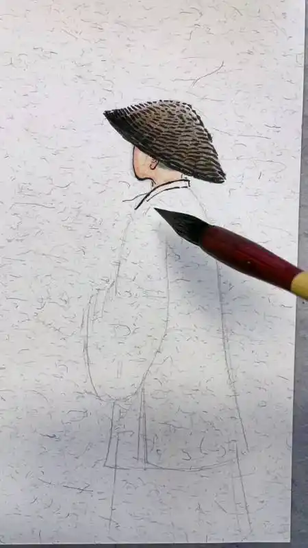 孤寂背影,归去来兮.国画禅意原创小助手-度小视