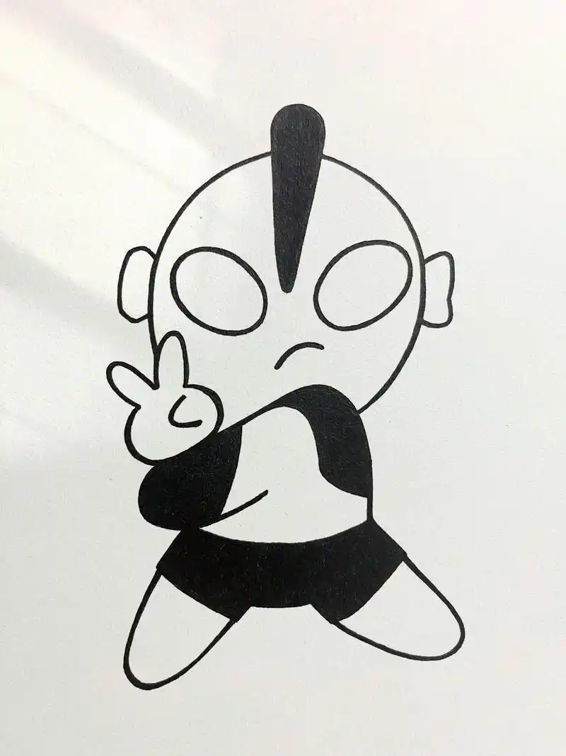 你相信光吗71q版奥特曼.#儿童简笔画 #一起学画画 #一学就 - 抖音