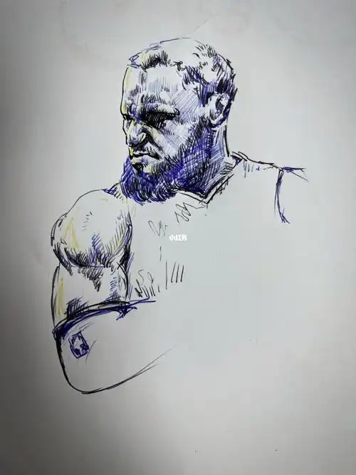 日常练习,找感觉人像越来也不准了,今天画个《nba詹姆斯》#画画