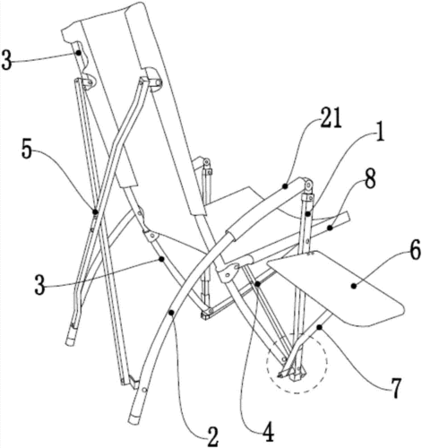 一种自动展开小桌板的折叠椅的制作方法