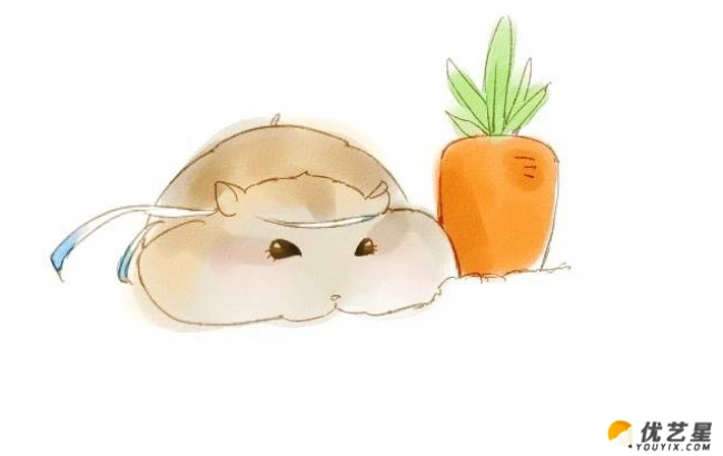 一组超级可爱萌萌的仓鼠的插画作品不同状态仓鼠的插画作品