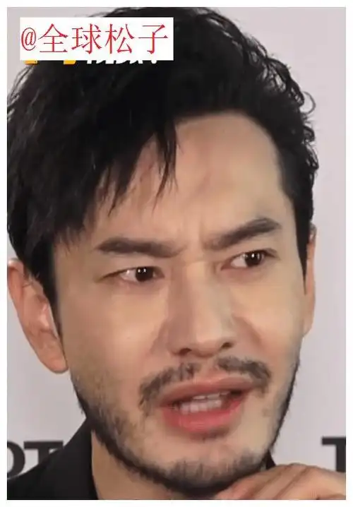 黄晓明留络腮胡男人味十足,牙齿上的"黑点"引人注目