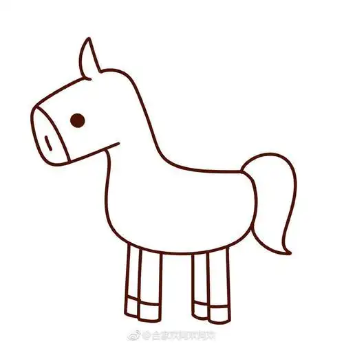 小马简笔画图片教程
