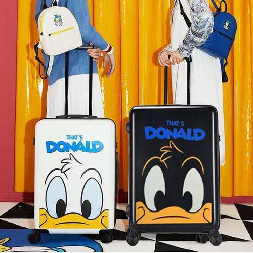 行李箱女学生韩版小清新拉杆箱卡通可爱皮箱旅行箱男大容量密码箱