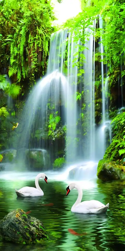 山水风景背景墙