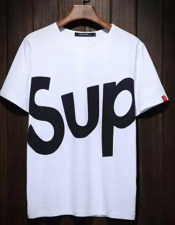 2018夏季嘻哈短袖t恤印花男士大码圆领修身男装新款时尚潮流 黑色 3xl