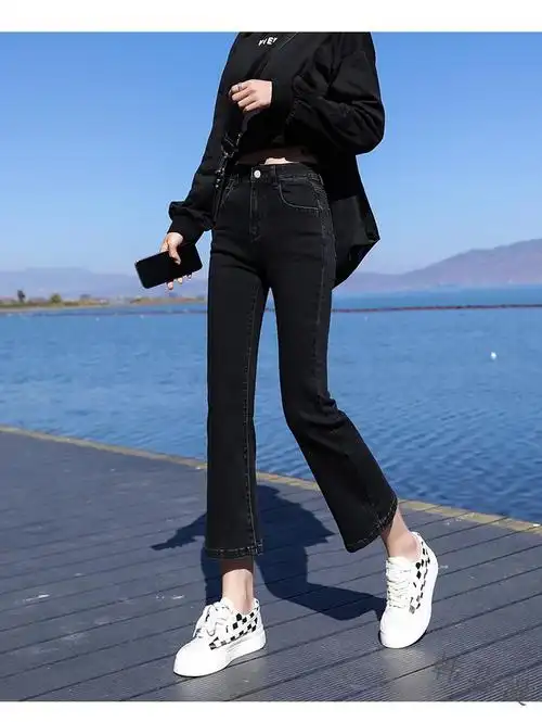 韩芯漫夏季新款少女高中初中生女生牛仔裤九分裤女学生休闲韩版宽松