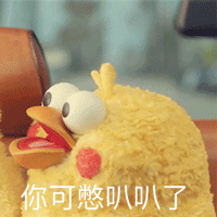 你可憋叭叭了(小黄鸡动态表情包)_叭叭_小黄_动态表情狗子玩抖音网红