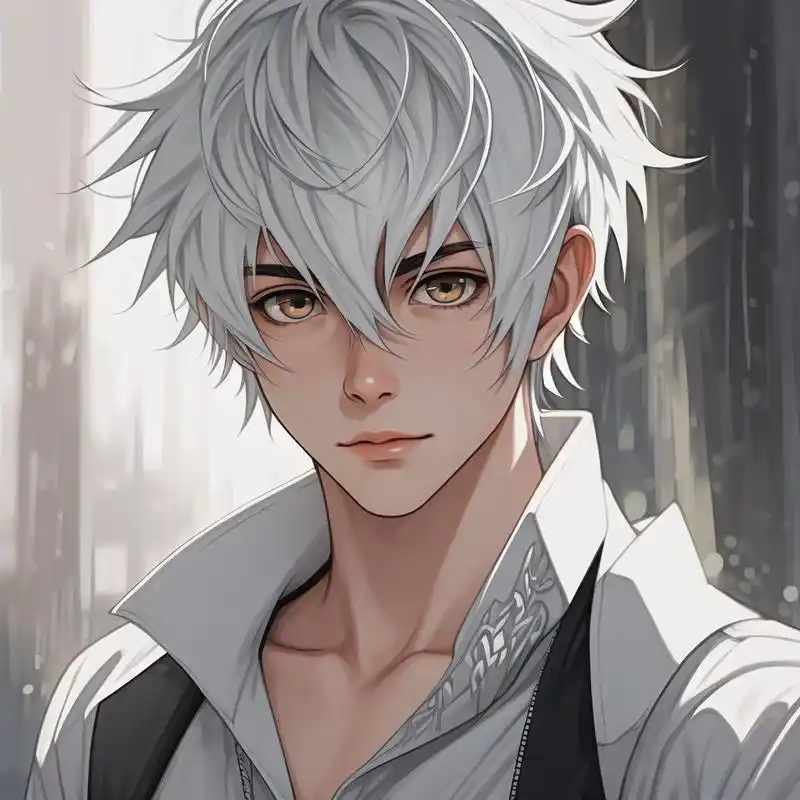 90 白发动漫男主头像集 97 亲们,这是一组超酷的白发动漫男主头像