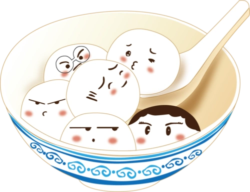 卡通风格汤圆