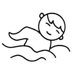游泳简笔画图片大全 夏季游泳简笔画图片大全