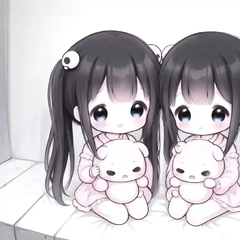 可爱的闺蜜女漫头像.