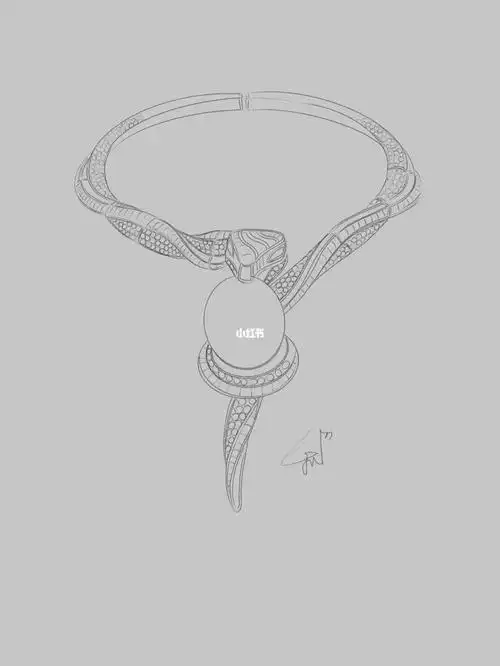 bvlgari 宝格丽 hypnotic emerald祖母绿项链ipad手绘|珠宝临摹