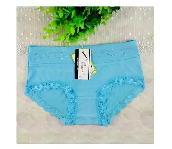 竹纤维女式内裤女士烫钻内裤云梦妮女式舒适内裤带钻三角裤86469