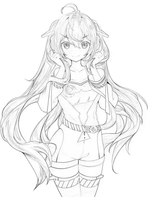 适合初学者临摹的动漫线稿,线稿合集!