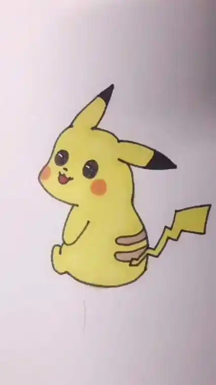 最萌卡通图片简笔画简笔画步骤图教学快来看看卡通人物皮卡丘怎么画六
