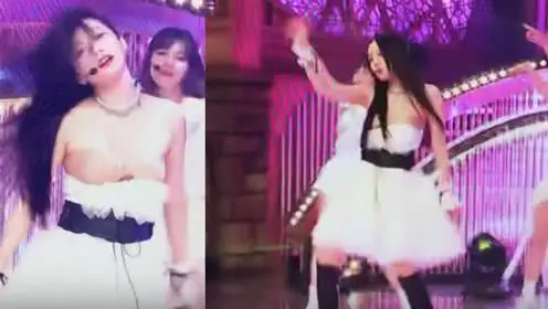 具荷拉日本复出惊现舞台事故 跳扭臀舞长裙滑落险露胸