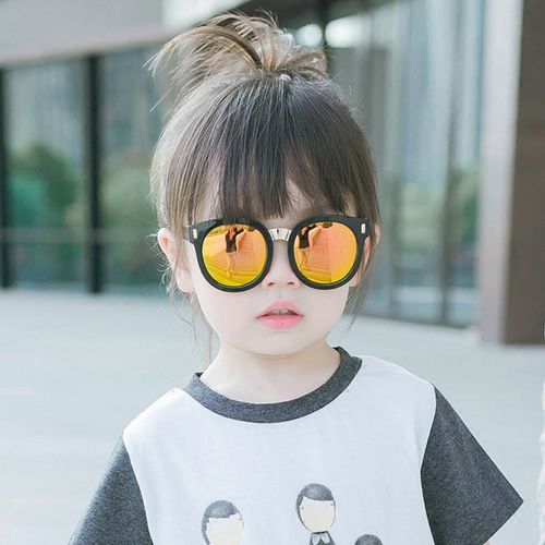 2020韩国新款儿童眼镜墨镜男童女童个性宝宝太阳镜小孩复古渐变色