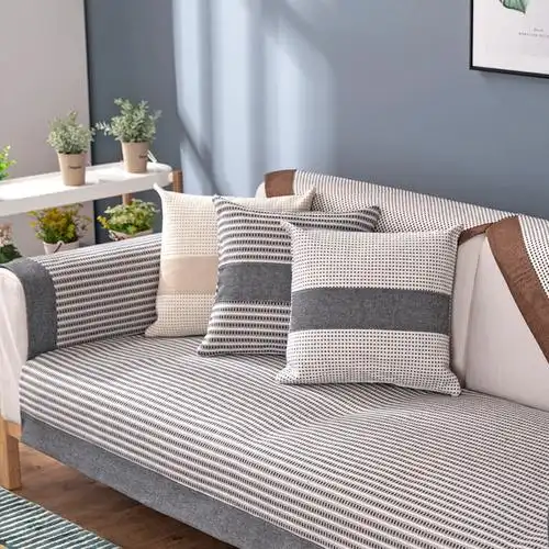 夏季沙发垫亚麻布艺四季棉麻简约现代客厅夏天款通用轻奢沙发套罩