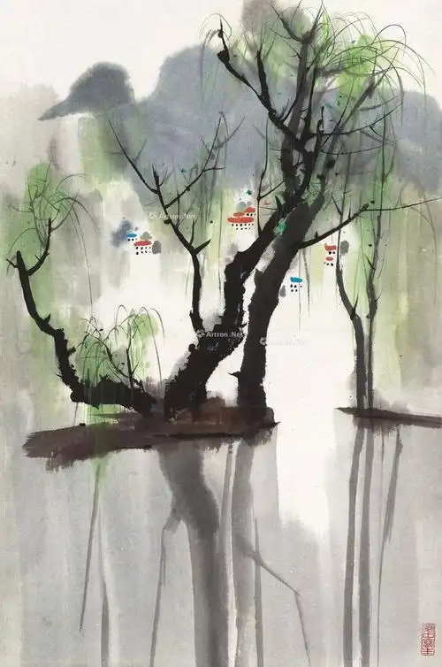 吴冠中作品:爽心悦目的山水画