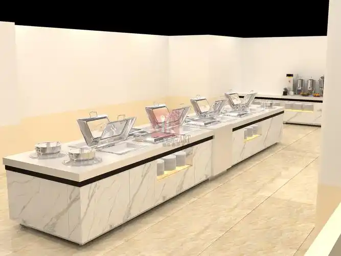 自助餐厅设计效果图 自助餐摆菜台效果图|空间|家装设计|自助餐台厂家