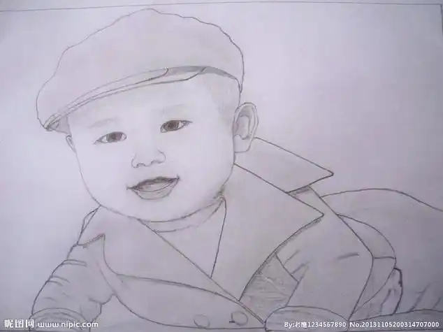 人物古风美女铅笔画素描铅笔画少女