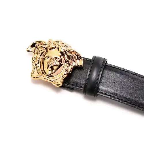 范思哲versace男士牛皮革lamedusa不可裁剪皮带腰带1001364dvtp1