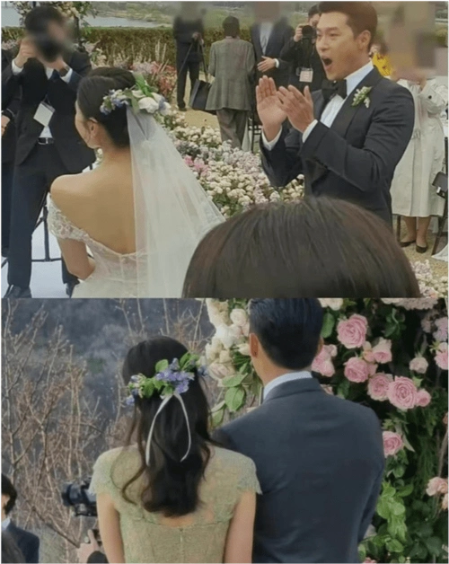 原创玄彬婚礼高清图终于曝光穿正装站姿太man却被孙艺珍抢去风头